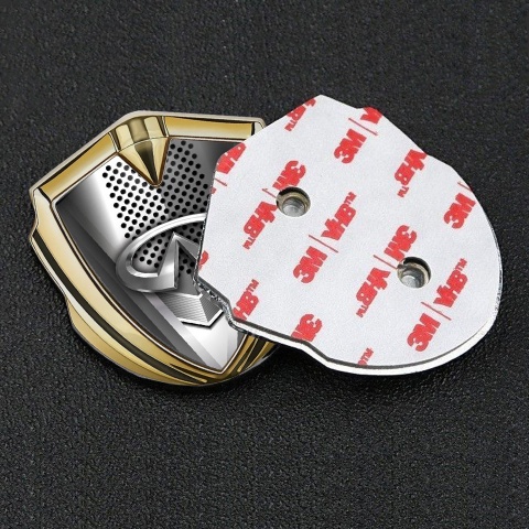 Infiniti Fender Emblem Badge Gold Metal Grille Effect Classic Logo