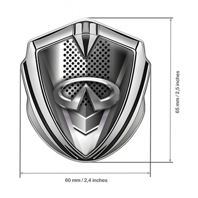 Infiniti Fender Emblem Badge Silver Metal Grille Effect Classic Logo