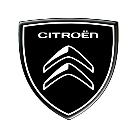 Citroen Emblem Silicone Sticker Black New Design