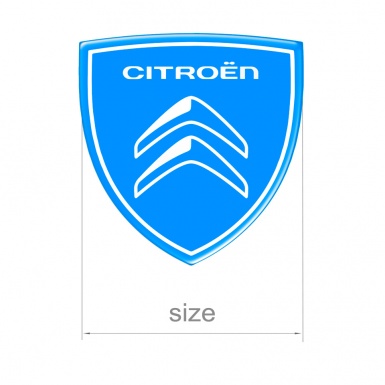 Citroen Silicone Sticker Blue White New Design