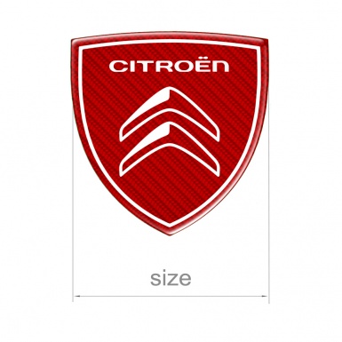 Citroen Silicone Sticker Red Carbon New Design