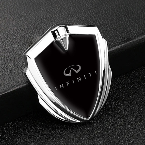 Infiniti Emblem Self Adhesive Silver Black Base Gradient Logo Edition