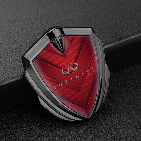 Infiniti Emblem Badge Self Adhesive Graphite Red Elements Gradient Logo