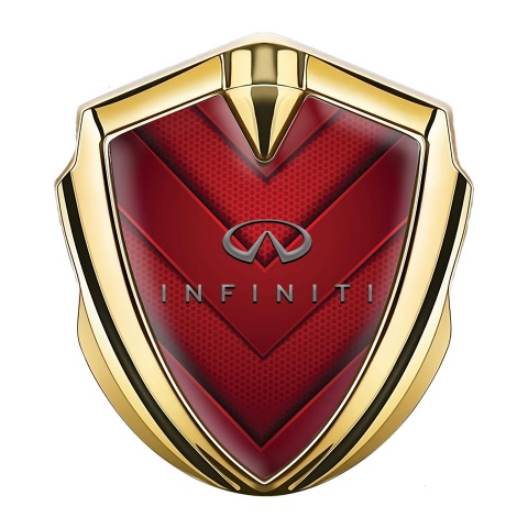 Infiniti Emblem Badge Self Adhesive Gold Red Elements Gradient Logo