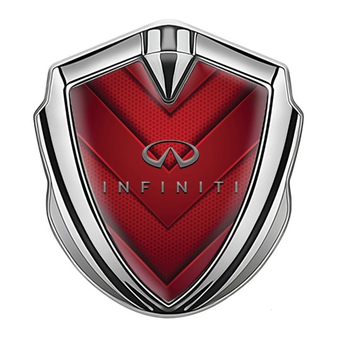 Infiniti Emblem Badge Self Adhesive Silver Red Elements Gradient Logo