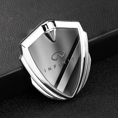 Infiniti Emblem Self Adhesive Silver Metallic Panels Gradient Logo Design