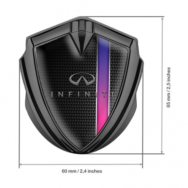 Infiniti Bodyside Emblem Badge Graphite Black Carbon Vivid Stripe Edition