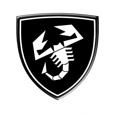 Fiat Abarth Emblem Silicone Sticker Domed Black
