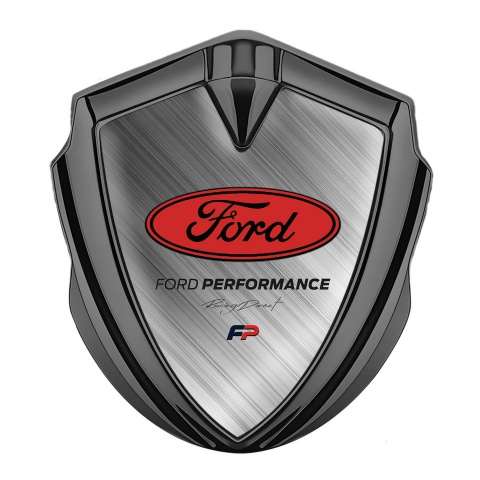 Ford Bodyside Badge Self Adhesive Graphite Brushed Metal Performance
