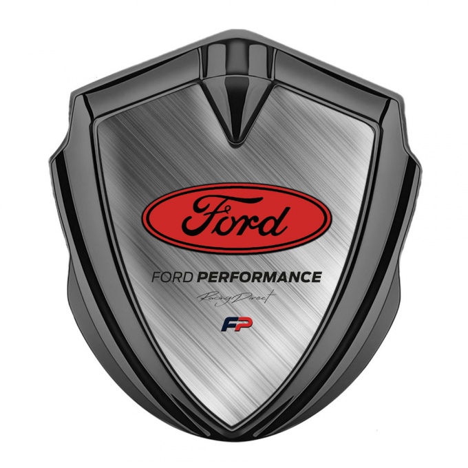 Ford Bodyside Badge Self Adhesive Graphite Brushed Metal Performance