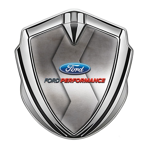Ford Emblem Fender Badge Silver Metal Fragment Classic Logo Design