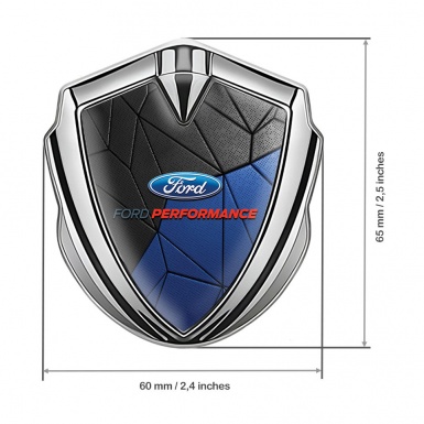 Ford Bodyside Emblem Badge Silver Blue Mosaic Performance Edition