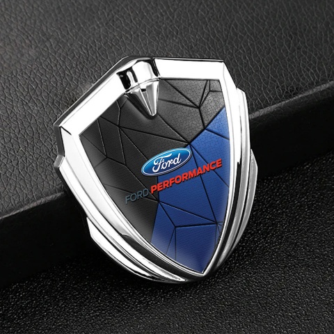Ford Bodyside Emblem Badge Silver Blue Mosaic Performance Edition