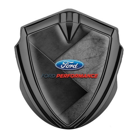 Ford Fender Emblem Badge Graphite Charcoal Stone Base Oval Design