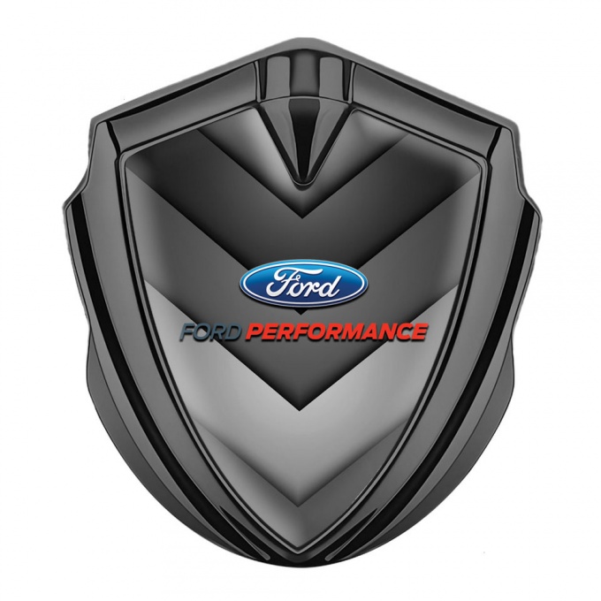 Ford Bodyside Emblem Badge Graphite Greyscale Arrows Performance Logo