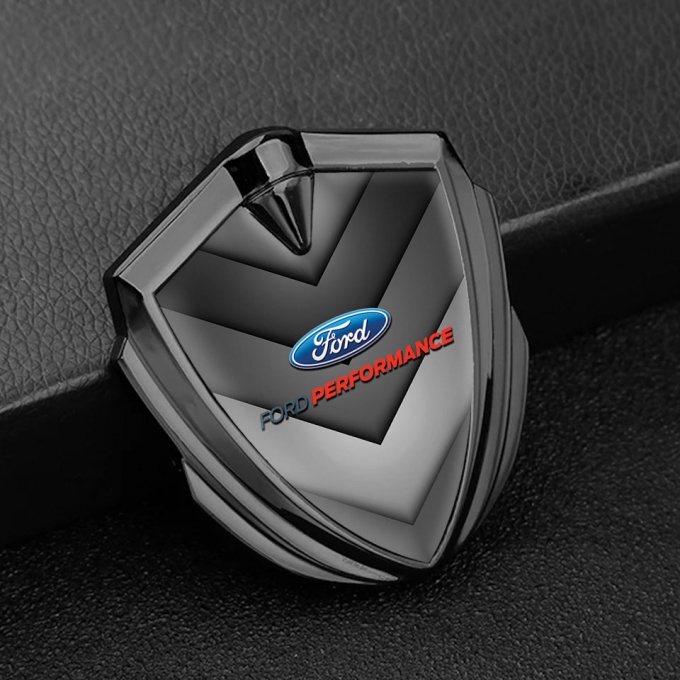Ford Bodyside Emblem Badge Graphite Greyscale Arrows Performance Logo ...