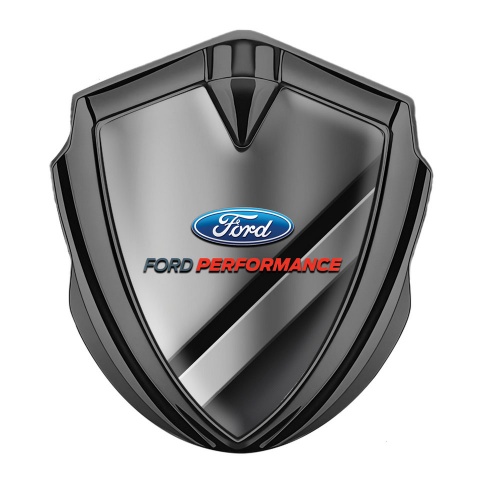 Ford Emblem Car Badge Graphite Half Metallic Effect Performance Logo