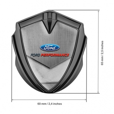 Ford Emblem Trunk Badge Graphite Stone Slab Effect Performance Edition