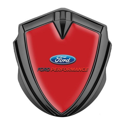 Ford Metal Emblem Self Adhesive Graphite Crimson Base Oval Logo Design