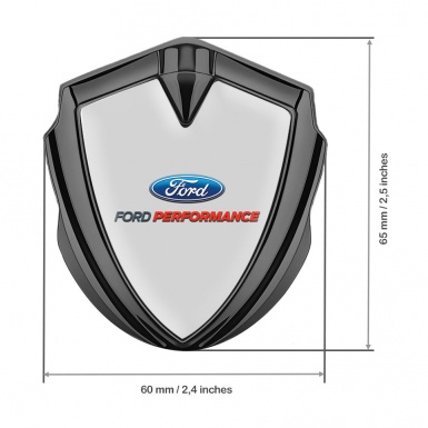 Ford Emblem Badge Self Adhesive Graphite Moon Grey Performance Edition