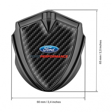 Ford Emblem Trunk Badge Graphite Black Carbon Performance Logo Edition