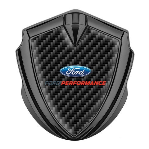 Ford Emblem Trunk Badge Graphite Black Carbon Performance Logo Edition