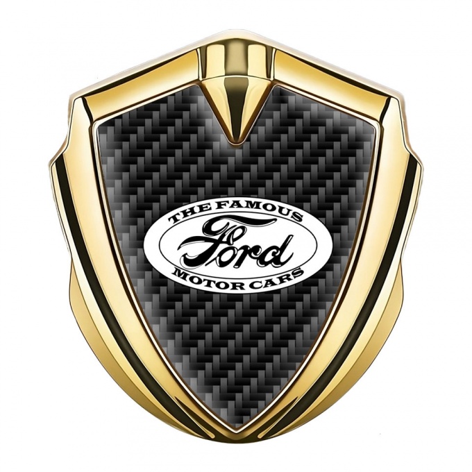 Ford Emblem Self Adhesive Gold Black Carbon Vintage White Edition