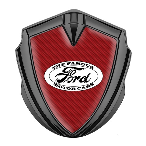 Ford Bodyside Emblem Badge Graphite Deep Red Carbon White Elliptic Logo