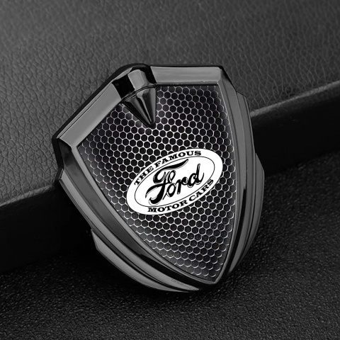 Ford Metal Emblem Self Adhesive Graphite Industrial Grate Vintage Edition