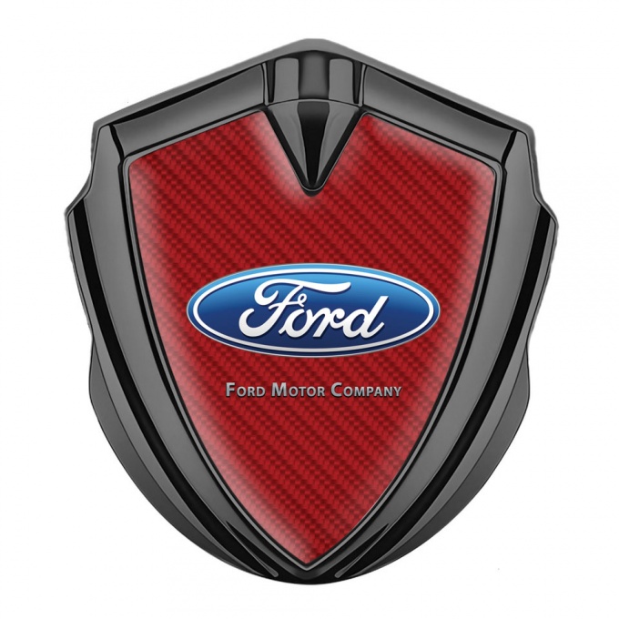 Ford Emblem Self Adhesive Graphite Dark Red Carbon Classic Oval Logo