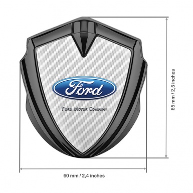 Ford Bodyside Emblem Badge Graphite White Carbon Blue Classic Oval Logo