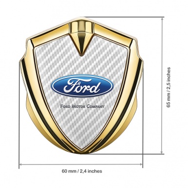 Ford Bodyside Emblem Badge Gold White Carbon Blue Classic Oval Logo
