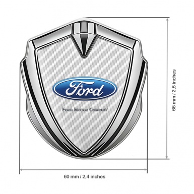 Ford Bodyside Emblem Badge Silver White Carbon Blue Classic Oval Logo