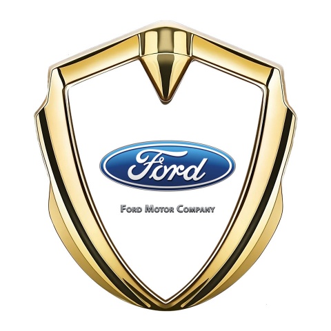 Ford Metal Emblem Self Adhesive Gold White Palette Blue Classic Logo