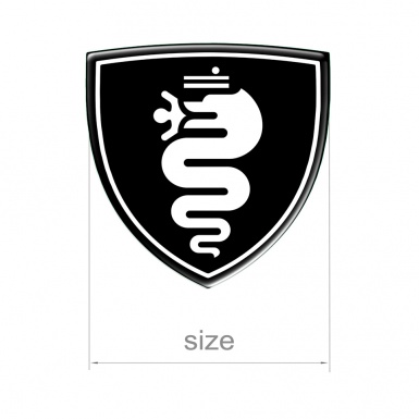 Alfa Romeo Emblem Silicone Sticker Domed Black White