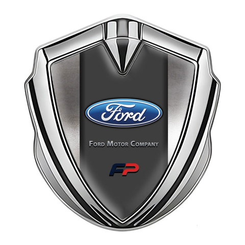 Ford FP Bodyside Emblem Badge Silver Metal Sheet Blue Performance