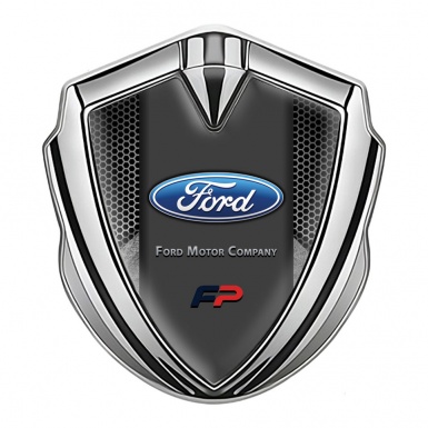 Ford Bodyside Emblem Self Adhesive Silver Dark Strokes Center Oval Logo