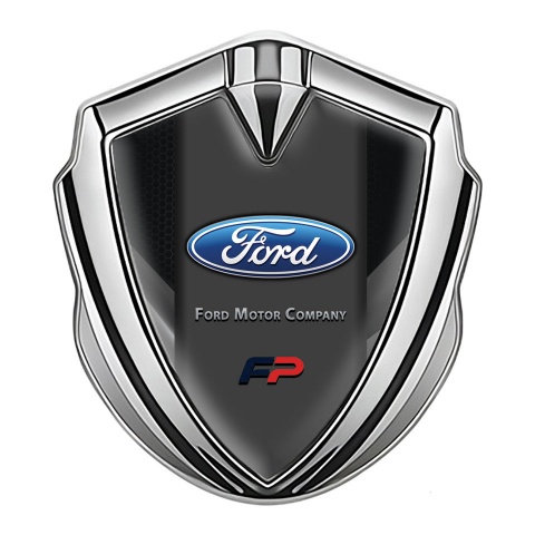Ford Bodyside Badge Self Adhesive Silver Black Shade Greyscale Fragments