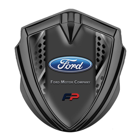 Ford FP Fender Emblem Badge Graphite Multi Panels Frame Oval Logo Design