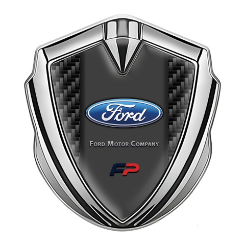 Ford Bodyside Emblem Badge Silver Black Carbon Fill Performance Logo