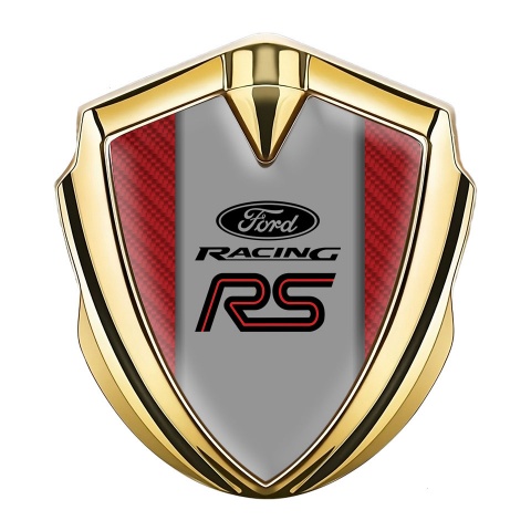 Ford RS Bodyside Domed Emblem Gold Red Carbon Racing Edition