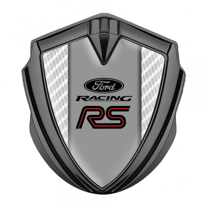 Ford RS Bodyside Emblem Self Adhesive Graphite White Carbon Black Logo