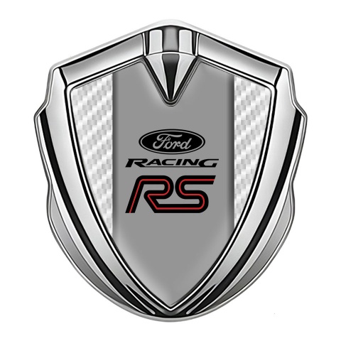 Ford RS Bodyside Emblem Self Adhesive Silver White Carbon Black Logo