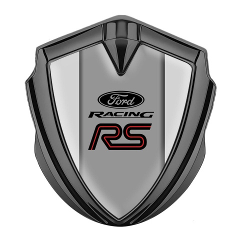 Ford RS Bodyside Badge Self Adhesive Graphite Grey Frame Black Edition