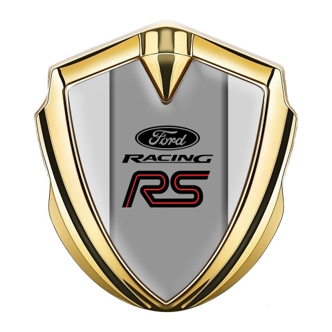 Ford RS Bodyside Badge Self Adhesive Gold Grey Frame Black Edition