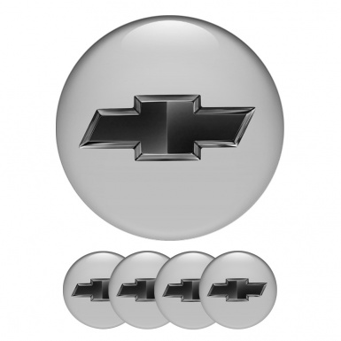 Chevrolet Silicone Stickers Wheel Center Cap Grey