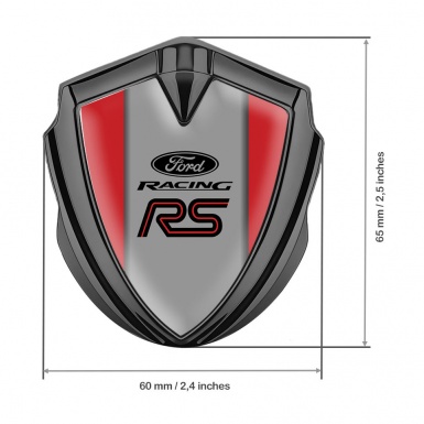 Ford RS Bodyside Emblem Badge Graphite Red Frame Racing Version