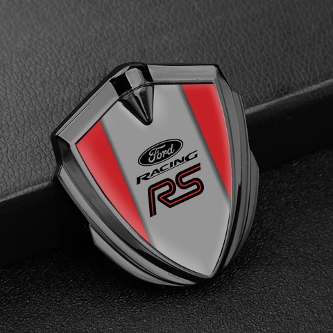 Ford RS Bodyside Emblem Badge Graphite Red Frame Racing Version