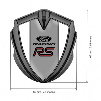 Ford RS Bodyside Domed Emblem Graphite White Palette Racing Spirit