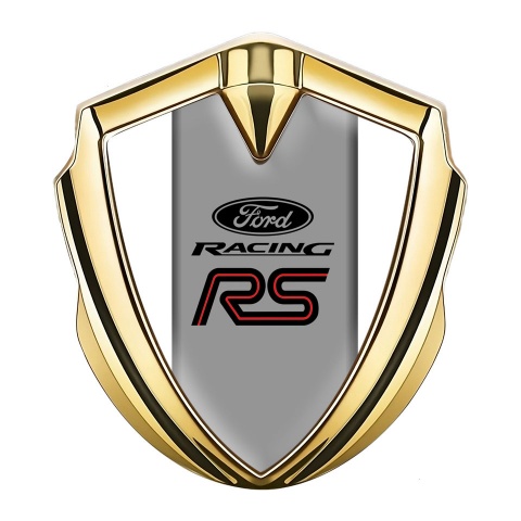 Ford RS Bodyside Domed Emblem Gold White Palette Racing Spirit